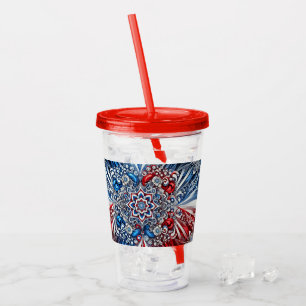 Acryl Tumbler met Franse kleuren Design Drinkbeker