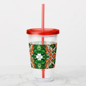 Acryl Tumbler met Ierse kleuren Design Acryl Drinkbeker (Voorkant)