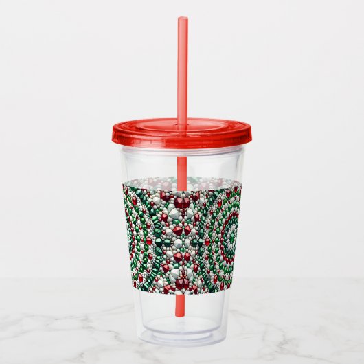Acryl Tumbler met Italiaanse kleuren Design Acryl Drinkbeker (Rechts)