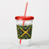 Acryl Tumbler met Jamaicaanse kleuren Design Acryl Drinkbeker (Achterkant)
