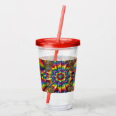 Acryl Tumbler met LGBTQ Kleuren Ontwerp Acryl Drinkbeker (Achterkant)