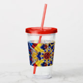 Acryl Tumbler met Roemeense kleuren Design Acryl Drinkbeker (Achterkant)