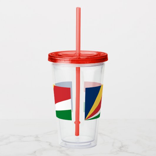 Acryl Tumbler met Seychellen Kleuren Ontwerp Acryl Drinkbeker (Rechts)