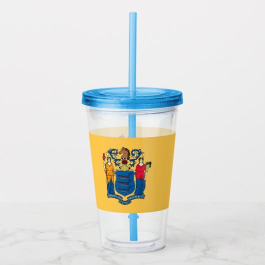 Acryl Tumbler met vlag van New Jersey Acryl Drinkbeker (Voorkant)