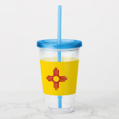 Acryl Tumbler met vlag van New Mexico Acryl Drinkbeker (Voorkant)