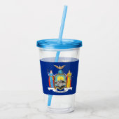 Acryl Tumbler met vlag van New York Acryl Drinkbeker (Achterkant)