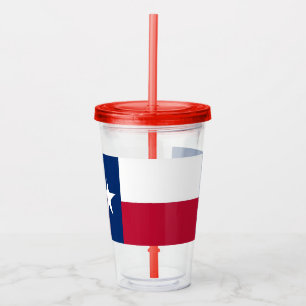 Acryl Tumbler met vlag van Texas Acryl Drinkbeker