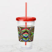 Acryl Tumbler met Zuid-Afrikaanse kleuren Design Acryl Drinkbeker (Rechts)