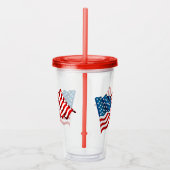 Acryl Tumbler & Stro-USA Vlag Acryl Drinkbeker (Rechts)