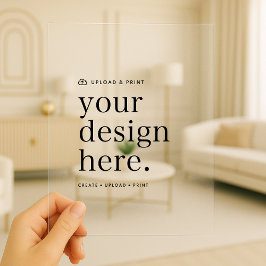 Acryl uitnodiging | Uw ontwerp uploaden 5x7 uitnod Uitnodigingen