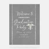 Acryl Verpleegkundige Medisch Afstuderen Welkomstb Acryl Bord (Voorkant)