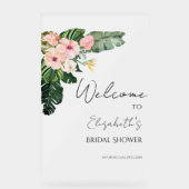 Acryl Vrijgezellenfeest welkomstbord | tropische p Acryl Bord (Voorkant)