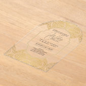 ACRYL Wedding Nodigt Goud  Elegant Fancy Acryl Uitnodigingen (Laagn)