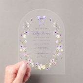 Acryl Wildflower Arch Baby shower Uitnodiging Acryl Uitnodigingen (Insitu (Draagbaar))
