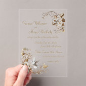 Acryl witte kolibrie bruiloft uitnodiging acryl uitnodigingen (Insitu (Draagbaar))