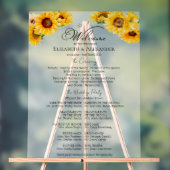 Acryl Zonnebloem Wedding Ceremony Program Teken Bord (Neutraal)
