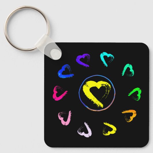 Acryl-zonnehart Metaal-Sleutelhanger Sleutelhanger (Voorkant)