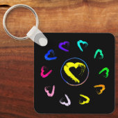 Acryl-zonnehart Metaal-Sleutelhanger Sleutelhanger (Voorkant)