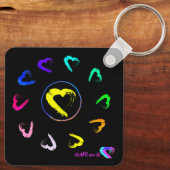 Acryl-zonnehart Metaal-Sleutelhanger Sleutelhanger (Achterkant)