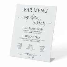 Acrylaat Huwelijksbar Menu Bord