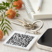 Acrylaat QR Code Sleutelhanger (Voorkant Rechts)