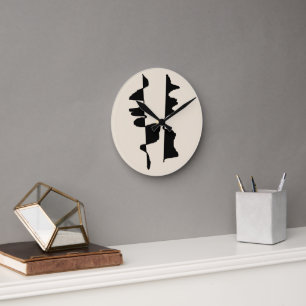 Acrylate wandklok "Abstract Dual Face" Ronde Klok