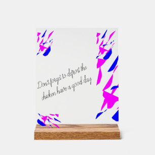 Acrylbord met standaard acryl bord