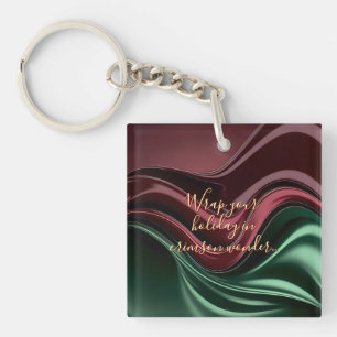 Acrylen sleutelhanger in stijlvolle abstracte graf