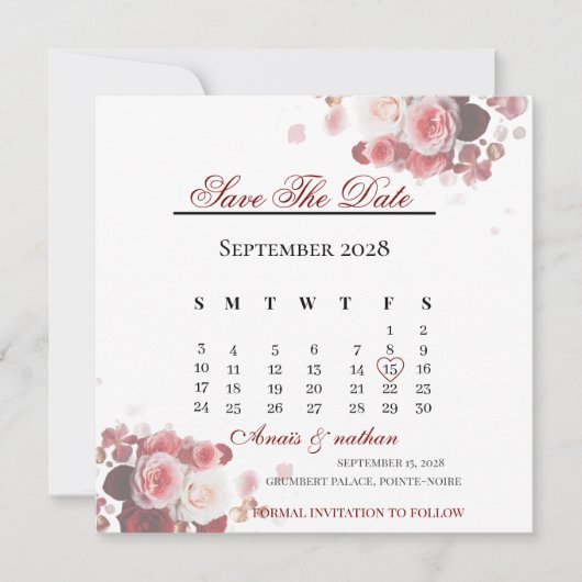 Acrylenen uitnodiging save the date (Voorkant)