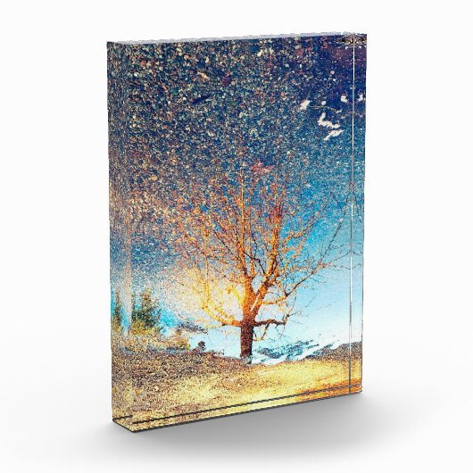 Acrylfotoblok van 5 x 7 inch | | Cherry Tree Puddl Fotoblokken (Links)