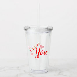 Acrylglas - Ik hou van jou Acryl Drinkbeker