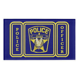 Acrylherbruikbare naam van de politieagent naambadge