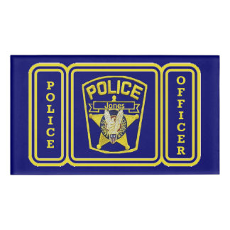 Acrylherbruikbare naam van de politieagent naambadge