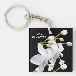 Acrylhoudende Sleutelhanger met bloemen