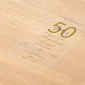 Acrylic 50th anniversary invitation (Poser)