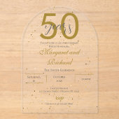 Acrylic 50th anniversary invitation (Recto)
