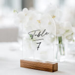 Acrylic Arch Simple Minimalist Table Number<br><div class="desc">Elevate your table decor with these Simple Minimalist Calligraphy Table Numbers. Their understated elegance adds a refined touch to any event setting. The delicate calligraphy enhances readability while exuding timeless charm. Perfect for guiding guests to their designated tables with style and grace.Designed to complement the "EMMA" Wedding Invitation Collection, you...</div>