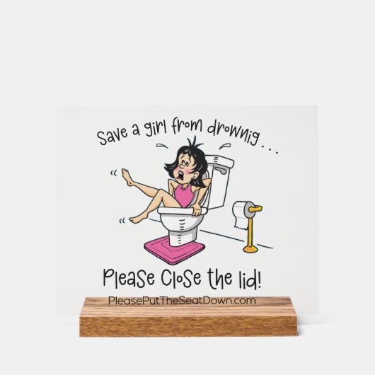 Acrylic Bathroom Sign (Recto)