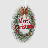 Acrylic Christmas Tree Ornament with family photo (devant)