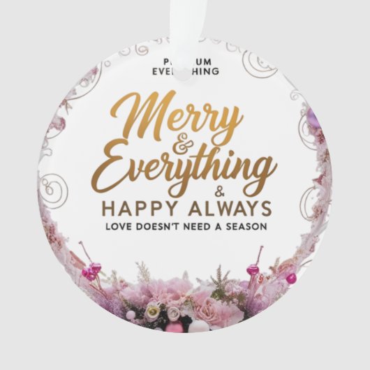 Acrylic Circle Ornament – Blush & Gold Luxury Edit (devant)