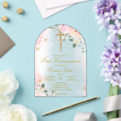 Acrylic Crucifix first communion Invitation (Insitu (Mariage))