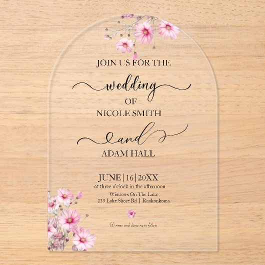 Acrylic Invitation (Recto)