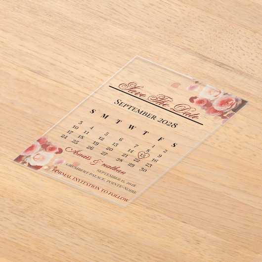 Acrylic Invitation save the date  (Poser)