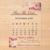 Acrylic Invitation save the date  (Recto)