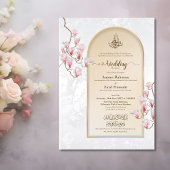 Acrylic Islamic Wedding Invitation | Arch Magnolia