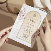 Acrylic Islamic Wedding Invitation | Arch Magnolia