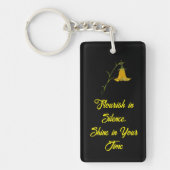 Acrylic Keychain Rectangle (One Side) – Flowers (Voorkant)