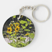 acrylic keychain with sunflower photo (Achterkant)