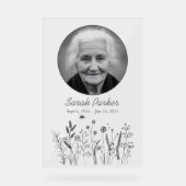Acrylic Memorial Welcome Sign with Photo (Recto)