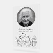 Acrylic Memorial Welcome Sign with Photo (Angle)